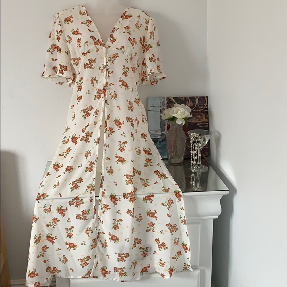 Chiffon floral dress